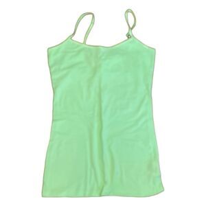SO Camisole Tank Top Lime Green Sleeveless Spaghetti Strap Shelf Bra M